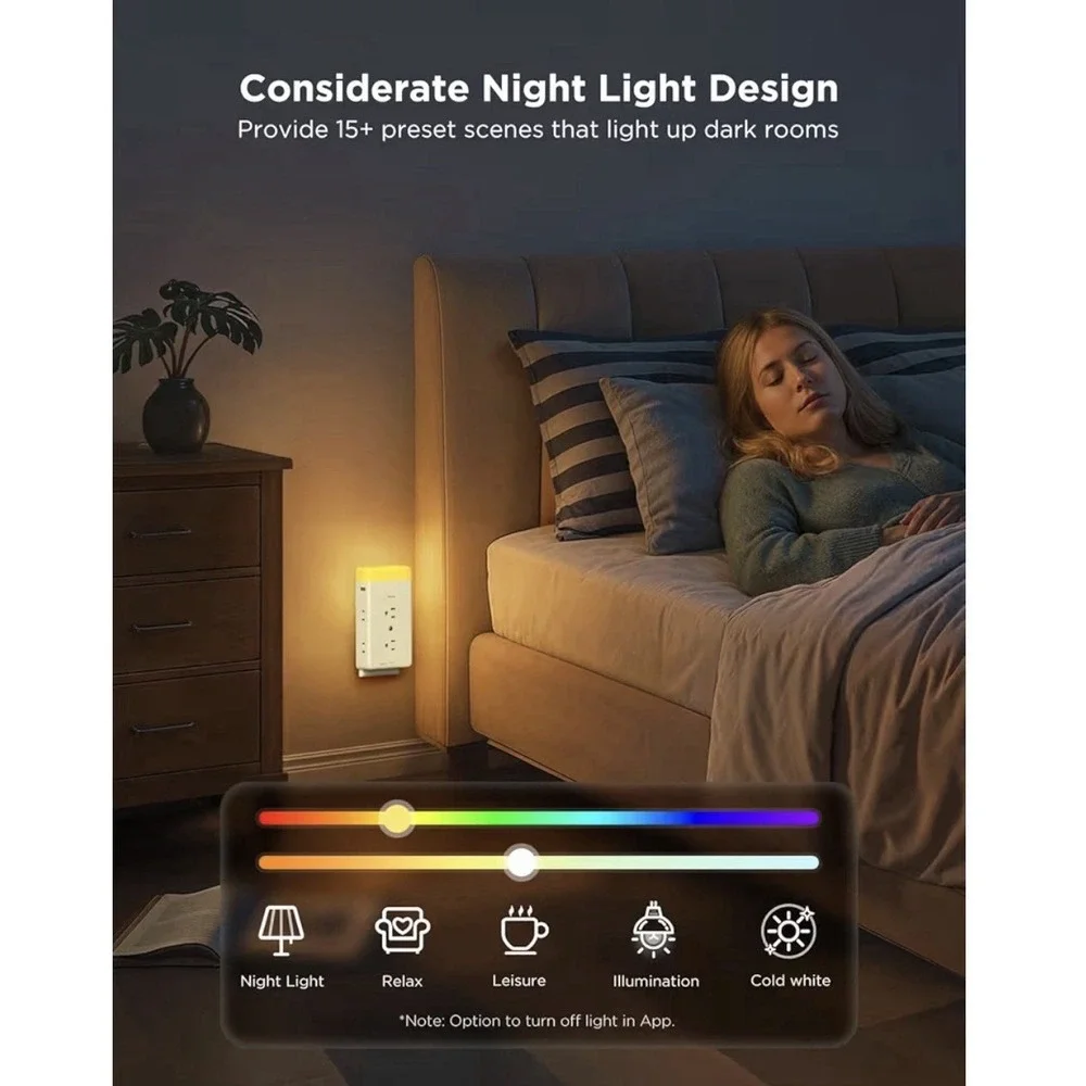 Smart Plug Outlet Extender, 3-Sided Smart Power‎ Strips with 2 Smart Outlets &